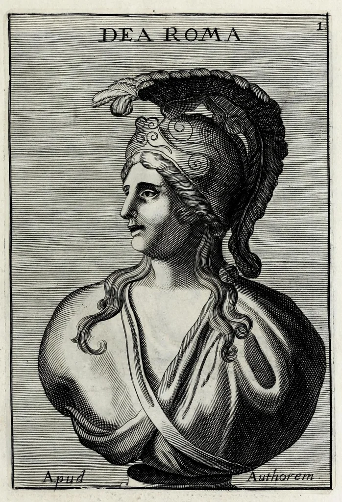 An illustration from Romanum museum, sive, Thesaurus eruditae antiquitatis : in quo gemmae, idola, insignia sacerdotalia, instrumenta sacrificijs inservientia, lucernae, vasa, bullae, armillae, fibulae, claves, annuli, tesserae, styli, strigiles, gutti, phialae lacrymatoriae, vota, signa militaria, &c. centum & septuaginta tabulis aeneis incisa referuntur ac dilucidantur, 1690, leaf 215