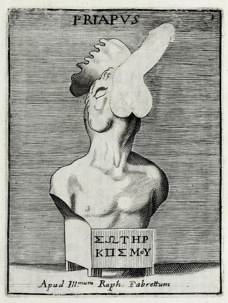 An illustration from Romanum museum, sive, Thesaurus eruditae antiquitatis : in quo gemmae, idola, insignia sacerdotalia, instrumenta sacrificijs inservientia, lucernae, vasa, bullae, armillae, fibulae, claves, annuli, tesserae, styli, strigiles, gutti, phialae lacrymatoriae, vota, signa militaria, &c. centum & septuaginta tabulis aeneis incisa referuntur ac dilucidantur, 1690, leaf 473