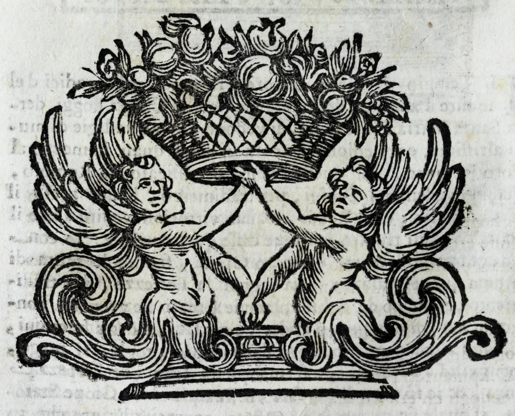 An illustration from Roma sacra, antica, e moderna : figurata e diuisa in tre parti, nella prima delle quali si contengono tutte le chiese, reliquie, stationi, indulgenze, ospedali, monasteri, compagnie, collegij seminari, pitture, e scolture, con la vita de' fondatori, e nomi degl' artefici : nella seconda si contiene la genealogia di Romolo, la serie de i rè, consoli e imperatori, teatri, anfiteatri, naumachie, cerchij, fori, curie, palazzi, & altre antichità : nella terza si contiene la descrittione dello stato presente secondo l'ordine di quattordici rioni, con le loro strade, piazze, fontane ... medaglie di tutti i pontefici delineate dal famoso Tempesta, e nomi dell' imperatori, rè, e duchi : cauate da Tito Liuio ... & altri graui autori : con tauola copiosa, & aggionta di tutte le cose notabili, 1687, leaf 708