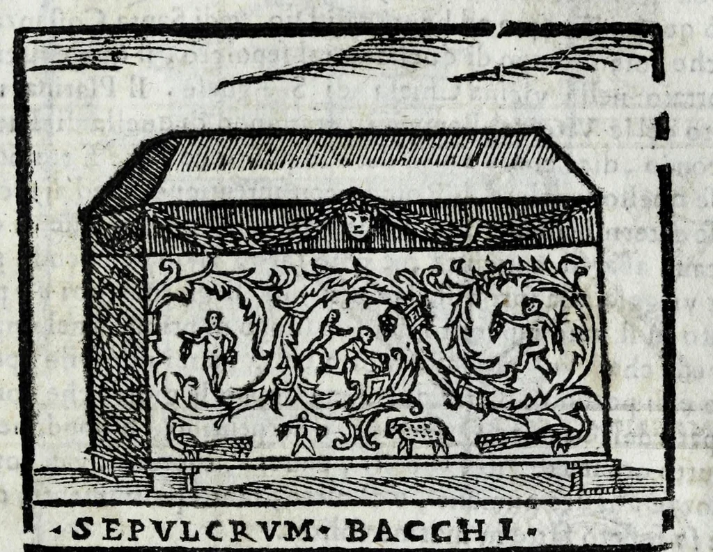 An illustration from Roma sacra, antica, e moderna : figurata e diuisa in tre parti, nella prima delle quali si contengono tutte le chiese, reliquie, stationi, indulgenze, ospedali, monasteri, compagnie, collegij seminari, pitture, e scolture, con la vita de' fondatori, e nomi degl' artefici : nella seconda si contiene la genealogia di Romolo, la serie de i rè, consoli e imperatori, teatri, anfiteatri, naumachie, cerchij, fori, curie, palazzi, & altre antichità : nella terza si contiene la descrittione dello stato presente secondo l'ordine di quattordici rioni, con le loro strade, piazze, fontane ... medaglie di tutti i pontefici delineate dal famoso Tempesta, e nomi dell' imperatori, rè, e duchi : cauate da Tito Liuio ... & altri graui autori : con tauola copiosa, & aggionta di tutte le cose notabili, 1687, leaf 735