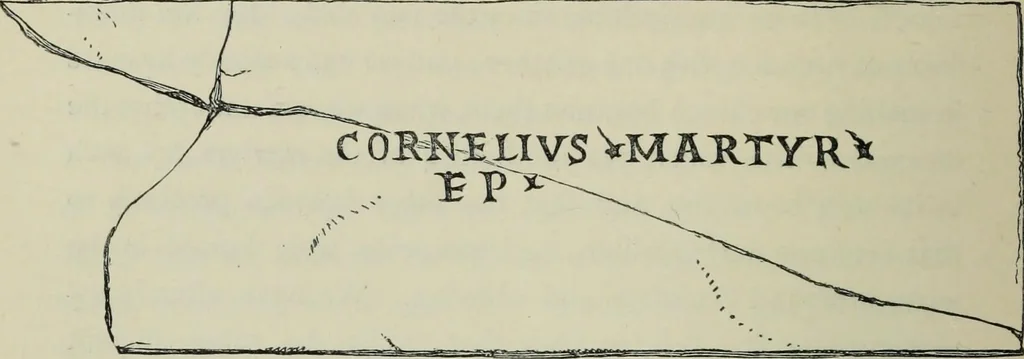 An illustration from Roma Sotterranea; or, Some account of the Roman catacombs especially of the cemetery of San Callisto, compiled from the works of Commendatore de Rossi with the consent of the author, 1869, leaf 145