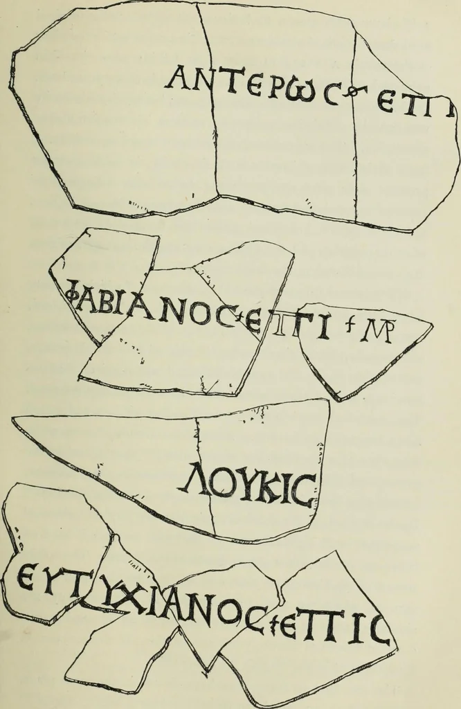 An illustration from Roma Sotterranea; or, Some account of the Roman catacombs especially of the cemetery of San Callisto, compiled from the works of Commendatore de Rossi with the consent of the author, 1869, leaf 164