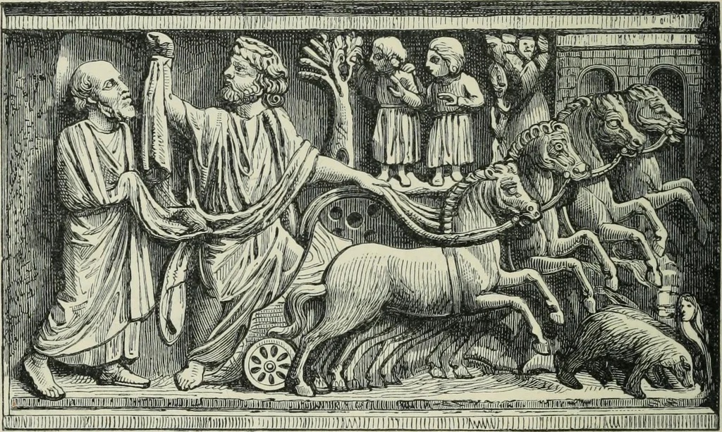 An illustration from Roma Sotterranea; or, Some account of the Roman catacombs especially of the cemetery of San Callisto, compiled from the works of Commendatore de Rossi with the consent of the author, 1869, leaf 277