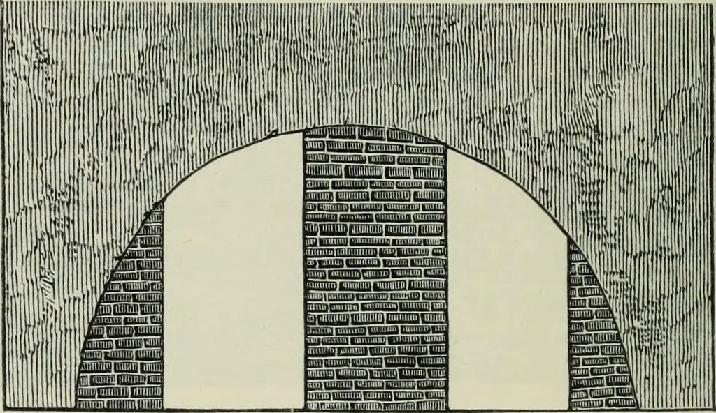 An illustration from Roma Sotterranea; or, Some account of the Roman catacombs especially of the cemetery of San Callisto, compiled from the works of Commendatore de Rossi with the consent of the author, 1869, leaf 351
