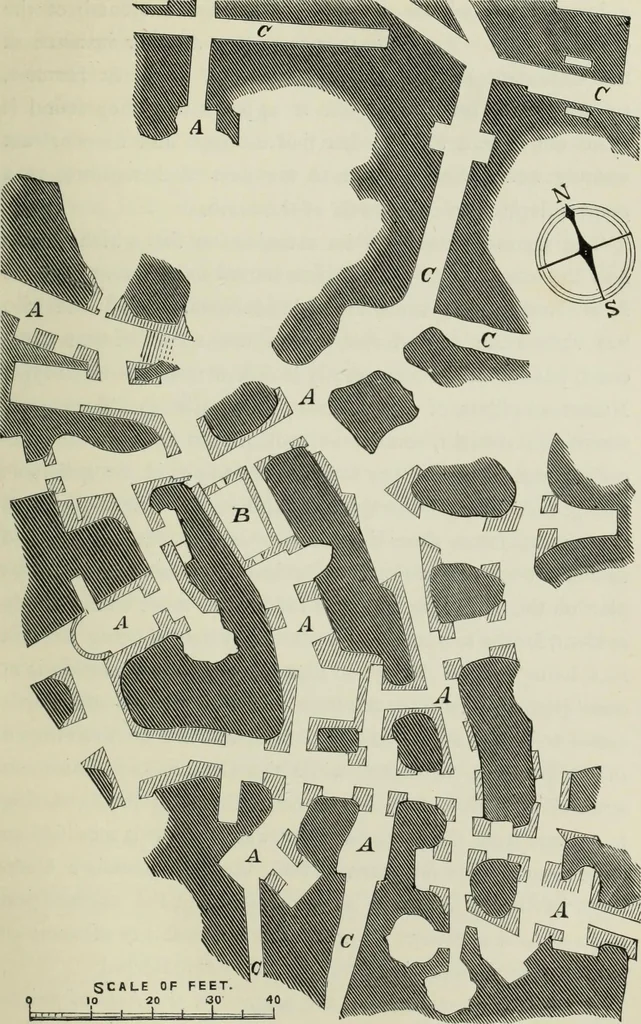 An illustration from Roma Sotterranea; or, Some account of the Roman catacombs especially of the cemetery of San Callisto, compiled from the works of Commendatore de Rossi with the consent of the author, 1869, leaf 356