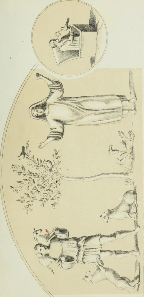 An illustration from Roma Sotterranea; or, Some account of the Roman catacombs especially of the cemetery of San Callisto, compiled from the works of Commendatore de Rossi with the consent of the author, 1869, leaf 460