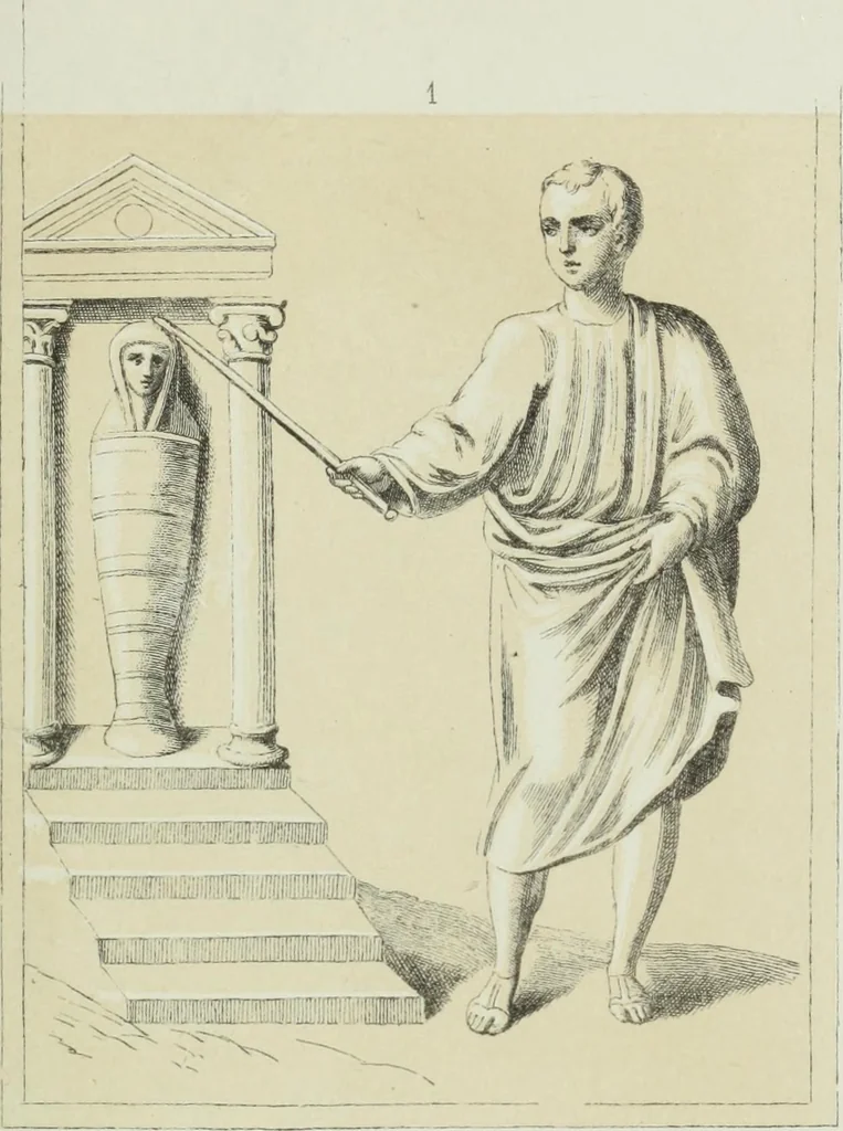 An illustration from Roma Sotterranea; or, Some account of the Roman catacombs especially of the cemetery of San Callisto, compiled from the works of Commendatore de Rossi with the consent of the author, 1869, leaf 462