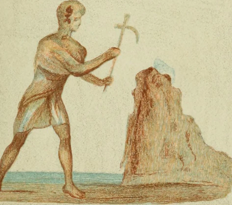 An illustration from Roma Sotterranea; or, Some account of the Roman catacombs especially of the cemetery of San Callisto, compiled from the works of Commendatore de Rossi with the consent of the author, 1869, leaf 466