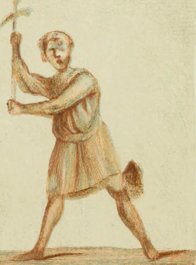 An illustration from Roma Sotterranea; or, Some account of the Roman catacombs especially of the cemetery of San Callisto, compiled from the works of Commendatore de Rossi with the consent of the author, 1869, leaf 466