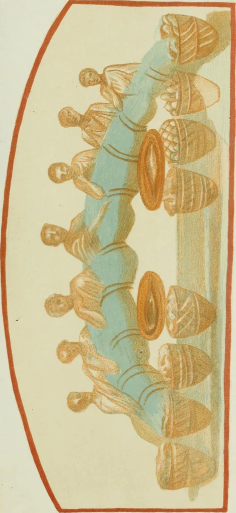 An illustration from Roma Sotterranea; or, Some account of the Roman catacombs especially of the cemetery of San Callisto, compiled from the works of Commendatore de Rossi with the consent of the author, 1869, leaf 470