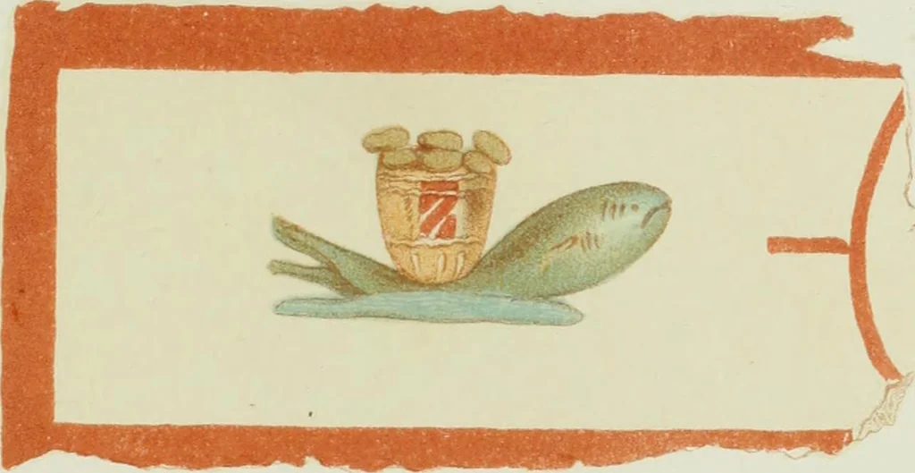 An illustration from Roma Sotterranea; or, Some account of the Roman catacombs especially of the cemetery of San Callisto, compiled from the works of Commendatore de Rossi with the consent of the author, 1869, leaf 472