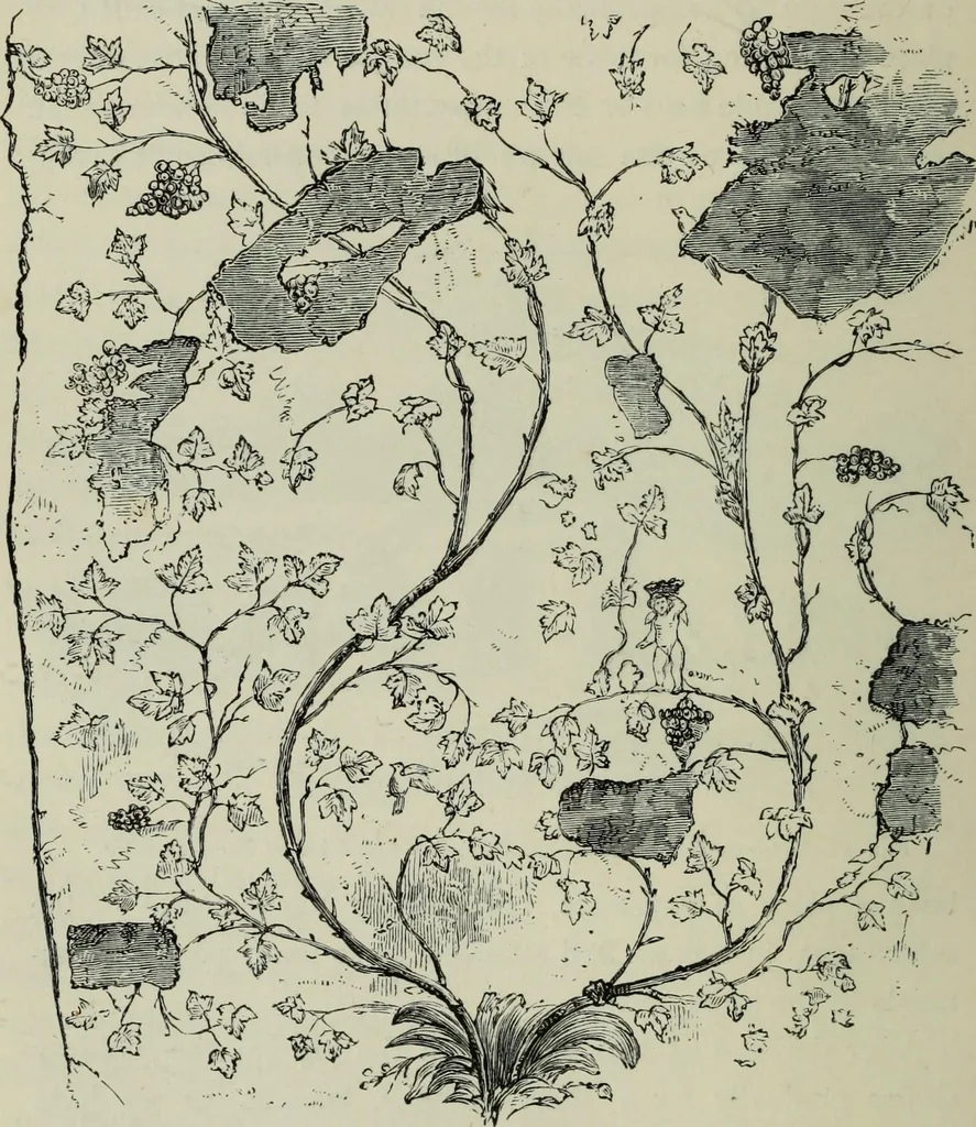 An illustration from Roma Sotterranea; or, Some account of the Roman catacombs especially of the cemetery of San Callisto, compiled from the works of Commendatore de Rossi with the consent of the author, 1869, leaf 99