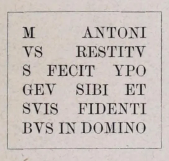 An illustration from Roma sotterranea : die römischen Katakomben. Eine Darstellung der neuesten Forschungen mit Zugrundelegung des Werkes, 1873, leaf 101