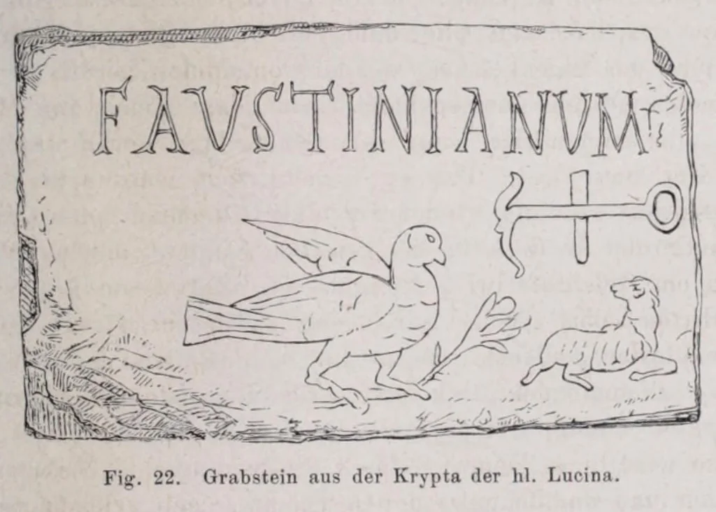 An illustration from Roma sotterranea : die römischen Katakomben. Eine Darstellung der neuesten Forschungen mit Zugrundelegung des Werkes, 1873, leaf 237