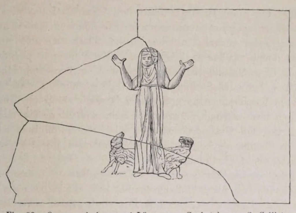 An illustration from Roma sotterranea : die römischen Katakomben. Eine Darstellung der neuesten Forschungen mit Zugrundelegung des Werkes, 1873, leaf 299