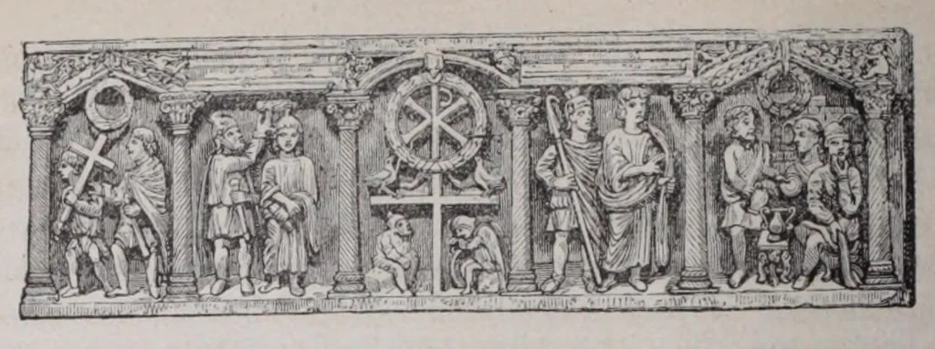 An illustration from Roma sotterranea : die römischen Katakomben. Eine Darstellung der neuesten Forschungen mit Zugrundelegung des Werkes, 1873, leaf 356