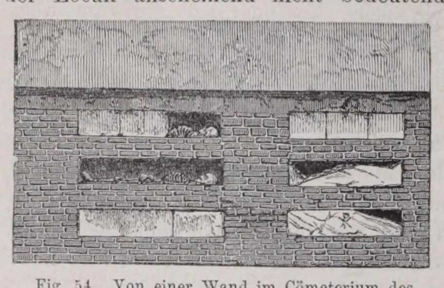 An illustration from Roma sotterranea : die römischen Katakomben. Eine Darstellung der neuesten Forschungen mit Zugrundelegung des Werkes, 1873, leaf 372