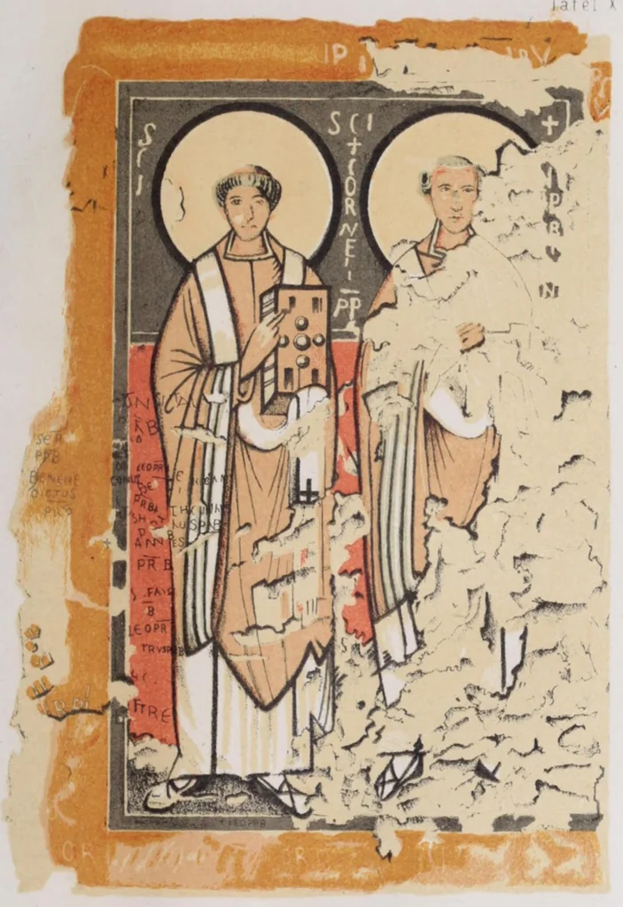 An illustration from Roma sotterranea : die römischen Katakomben. Eine Darstellung der neuesten Forschungen mit Zugrundelegung des Werkes, 1873, leaf 635