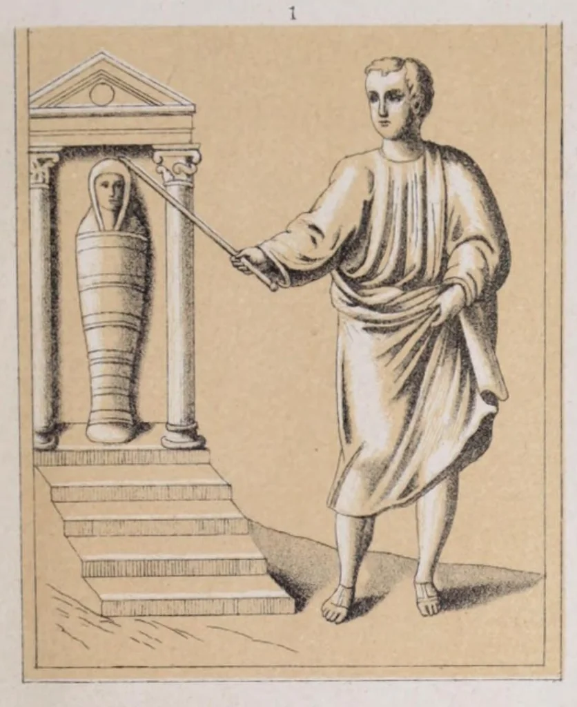 An illustration from Roma sotterranea : die römischen Katakomben. Eine Darstellung der neuesten Forschungen mit Zugrundelegung des Werkes, 1873, leaf 637