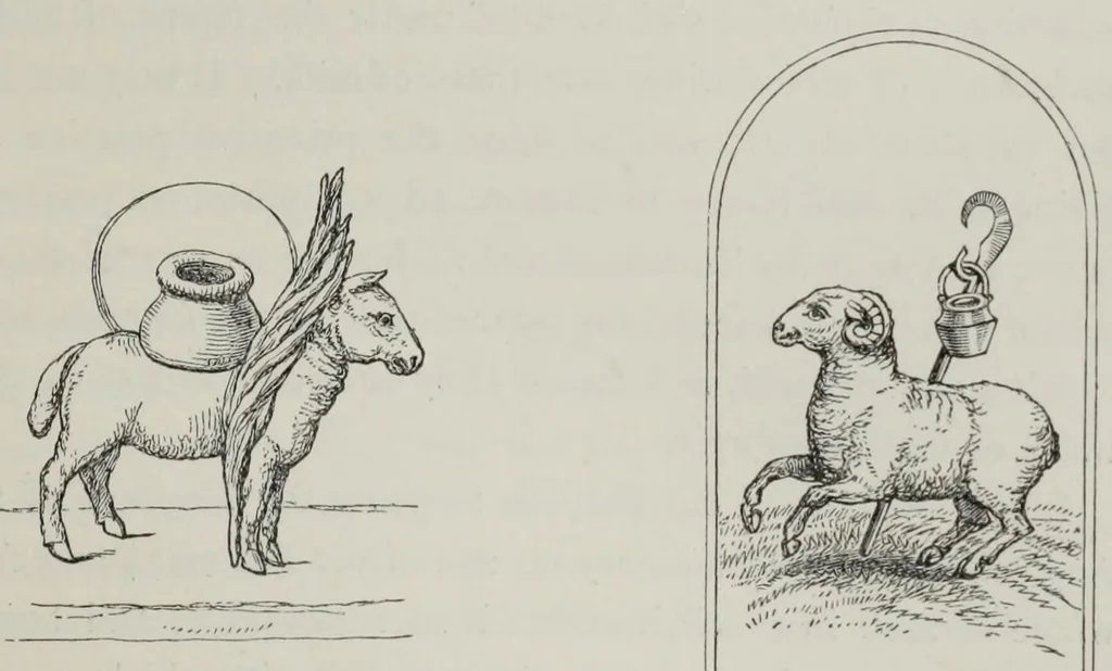 An illustration from Roma sotterranea : or some account of the Roman catacombs, especially of the cemetery of San Callisto, 1869, leaf 255