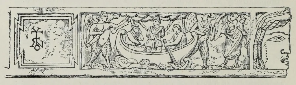 An illustration from Roma sotterranea : or some account of the Roman catacombs, especially of the cemetery of San Callisto, 1869, leaf 262