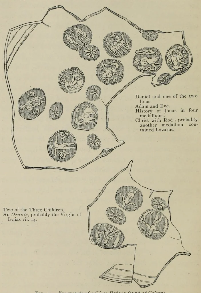 An illustration from Roma sotterranea : or some account of the Roman catacombs, especially of the cemetery of San Callisto, 1869, leaf 320