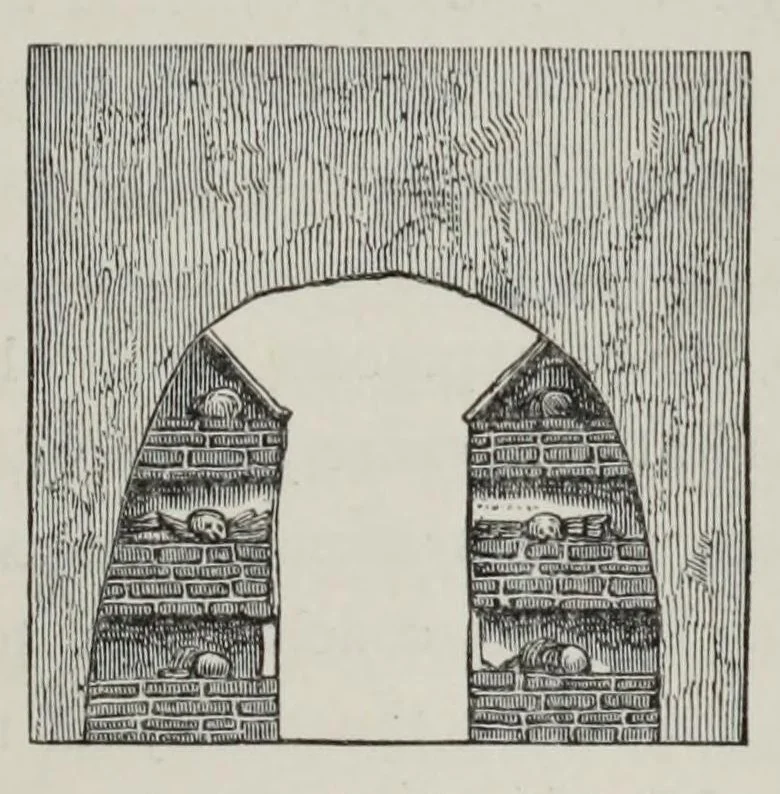An illustration from Roma sotterranea : or some account of the Roman catacombs, especially of the cemetery of San Callisto, 1869, leaf 353