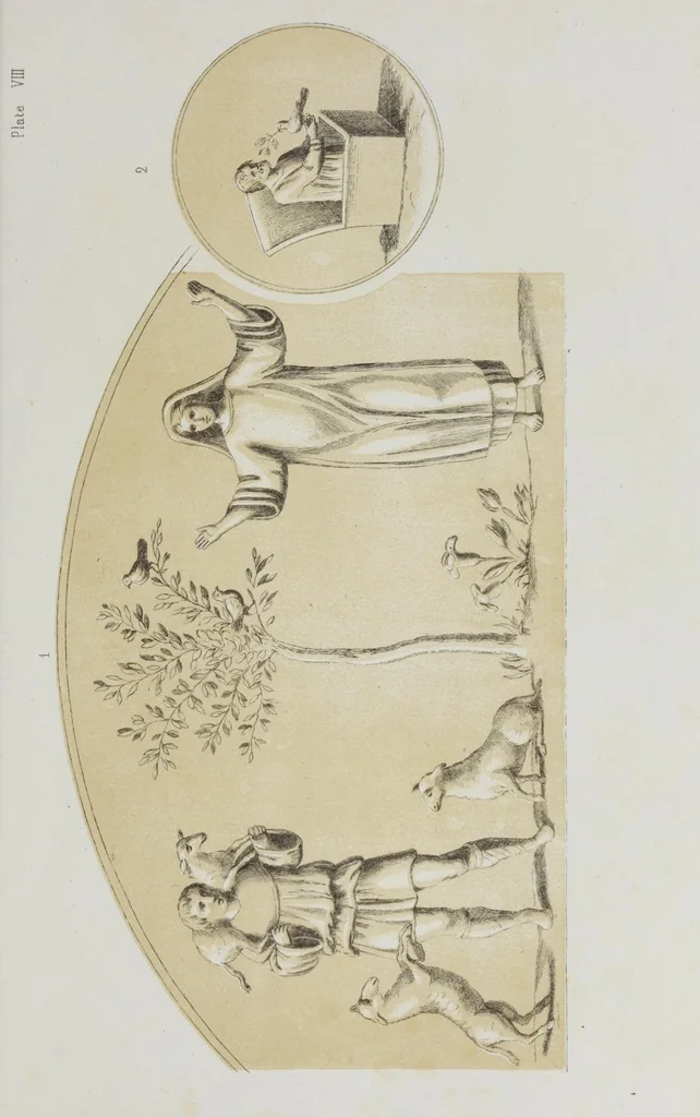 An illustration from Roma sotterranea : or some account of the Roman catacombs, especially of the cemetery of San Callisto, 1869, leaf 479