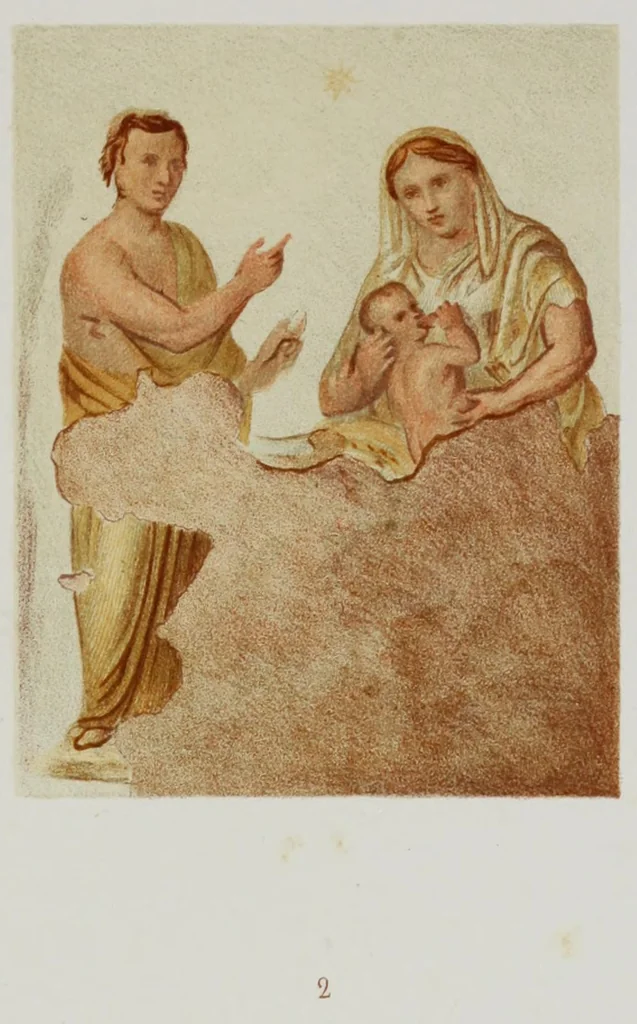 An illustration from Roma sotterranea : or some account of the Roman catacombs, especially of the cemetery of San Callisto, 1869, leaf 487