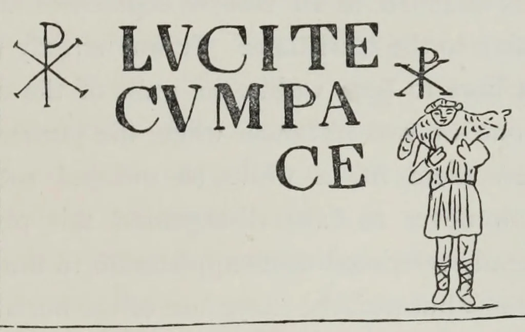 An illustration from Roma sotterranea : or some account of the Roman catacombs, especially of the cemetery of San Callisto, 1869, leaf 85