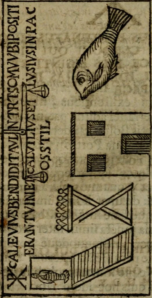 An illustration from Roma subterranea novissima : in qua antiqua christianorum et praecipue martyrum, coemeteria, tituli, monimenta, epitaphia, inscriptiones, ac nobiliora sanctorum sepulchra, tribus libris distincta, fideli enarratione pariter ac graphicis iconibus, ceu gemina face illustrantur : plurimaeque inde res ecclesiasticae declarantur, 1671, leaf 451