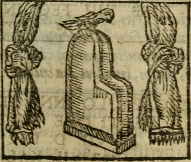 An illustration from Roma subterranea novissima : in qua antiqua christianorum et praecipue martyrum, coemeteria, tituli, monimenta, epitaphia, inscriptiones, ac nobiliora sanctorum sepulchra, tribus libris distincta, fideli enarratione pariter ac graphicis iconibus, ceu gemina face illustrantur : plurimaeque inde res ecclesiasticae declarantur, 1671, leaf 472