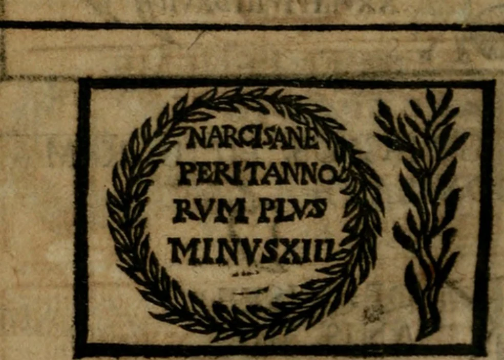 An illustration from Roma subterranea novissima : in qua antiqua christianorum et praecipue martyrum, coemeteria, tituli, monimenta, epitaphia, inscriptiones, ac nobiliora sanctorum sepulchra, tribus libris distincta, fideli enarratione pariter ac graphicis iconibus, ceu gemina face illustrantur : plurimaeque inde res ecclesiasticae declarantur, 1671, leaf 591