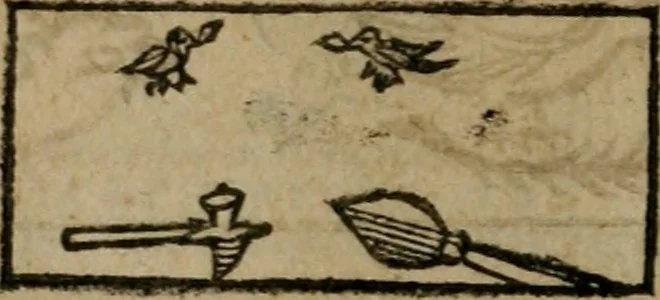 An illustration from Roma subterranea novissima : in qua antiqua christianorum et praecipue martyrum, coemeteria, tituli, monimenta, epitaphia, inscriptiones, ac nobiliora sanctorum sepulchra, tribus libris distincta, fideli enarratione pariter ac graphicis iconibus, ceu gemina face illustrantur : plurimaeque inde res ecclesiasticae declarantur, 1671, leaf 615