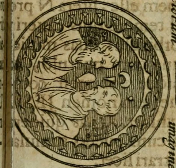 An illustration from Roma subterranea novissima : in qua antiqua christianorum et praecipue martyrum, coemeteria, tituli, monimenta, epitaphia, inscriptiones, ac nobiliora sanctorum sepulchra, tribus libris distincta, fideli enarratione pariter ac graphicis iconibus, ceu gemina face illustrantur : plurimaeque inde res ecclesiasticae declarantur, 1671, leaf 708