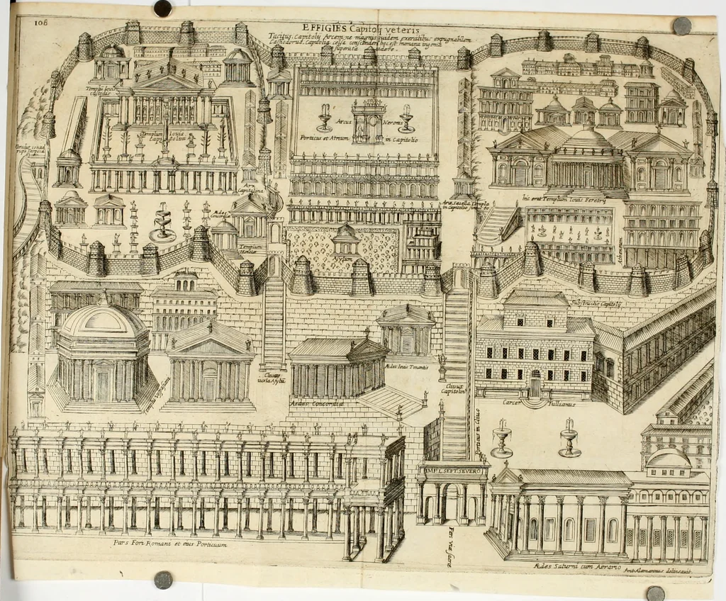An illustration from Roma vetus ac recens vtriusque aedificiis ad eruditam cognitionem expositis, 1639, leaf 127