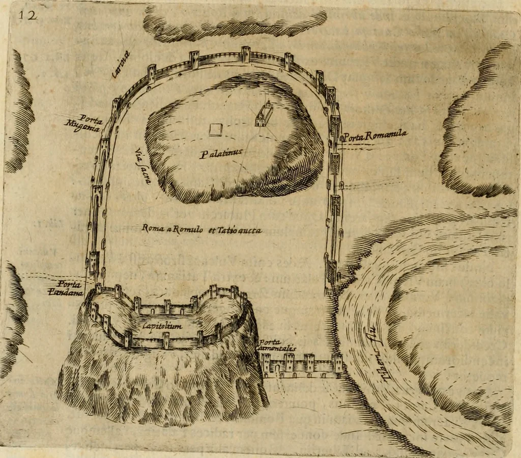 An illustration from Roma vetus ac recens vtriusque aedificiis ad eruditam cognitionem expositis, 1639, leaf 27