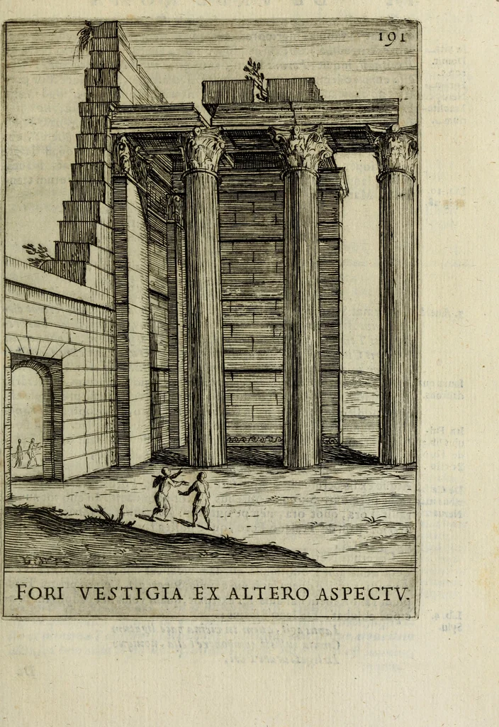 An illustration from Roma vetus ac recens, vtriusque aedificiis ad eruditam cognitionem expositis, 1665, leaf 212