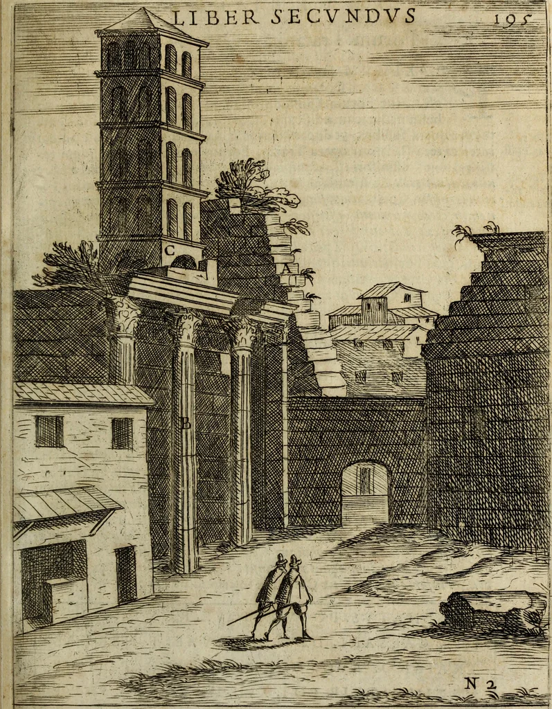 An illustration from Roma vetus ac recens, vtriusque aedificiis ad eruditam cognitionem expositis, 1665, leaf 216