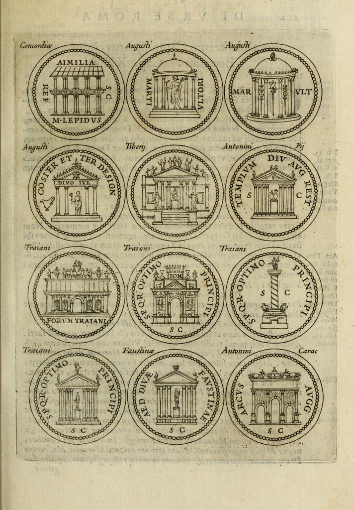 An illustration from Roma vetus ac recens, vtriusque aedificiis ad eruditam cognitionem expositis, 1665, leaf 222