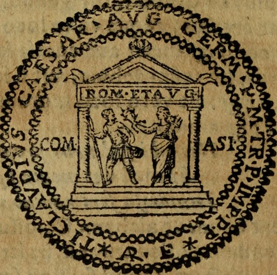 An illustration from Roma vetus ac recens, vtriusque aedificiis ad eruditam cognitionem expositis, 1665, leaf 275