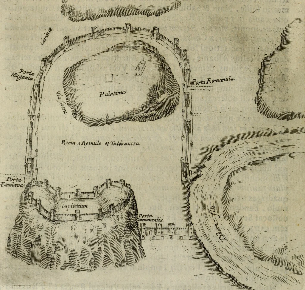 An illustration from Roma vetus ac recens, vtriusque aedificiis ad eruditam cognitionem expositis, 1665, leaf 29