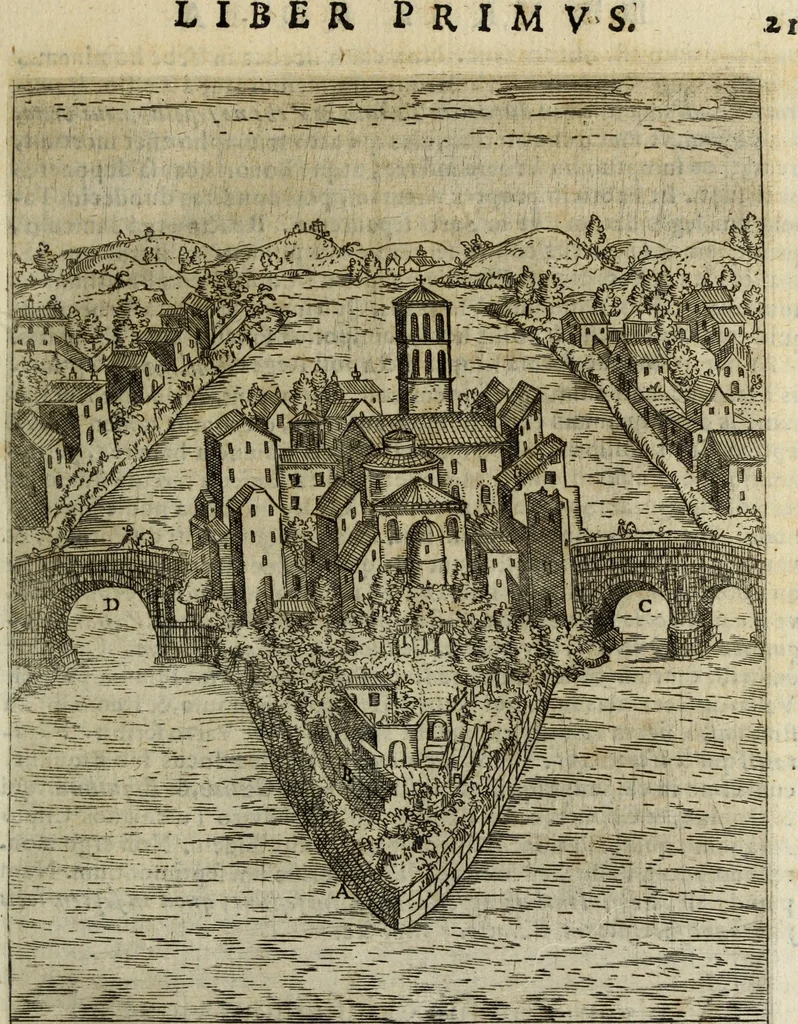 An illustration from Roma vetus ac recens, vtriusque aedificiis ad eruditam cognitionem expositis, 1665, leaf 38