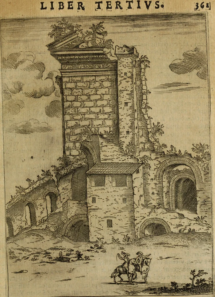 An illustration from Roma vetus ac recens, vtriusque aedificiis ad eruditam cognitionem expositis, 1665, leaf 384