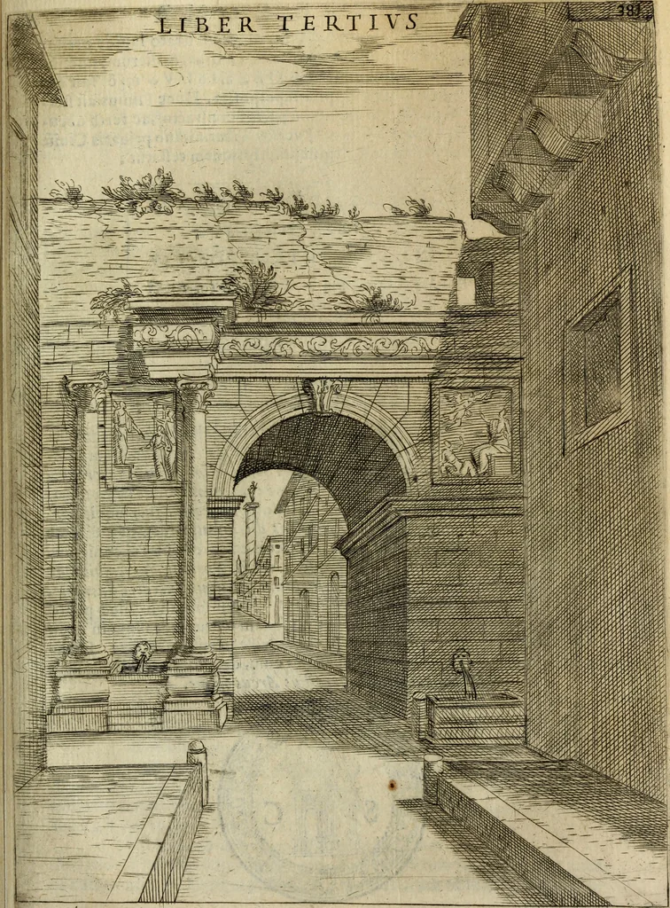 An illustration from Roma vetus ac recens, vtriusque aedificiis ad eruditam cognitionem expositis, 1665, leaf 404
