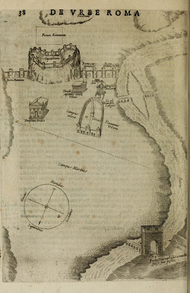 An illustration from Roma vetus ac recens, vtriusque aedificiis ad eruditam cognitionem expositis, 1665, leaf 55
