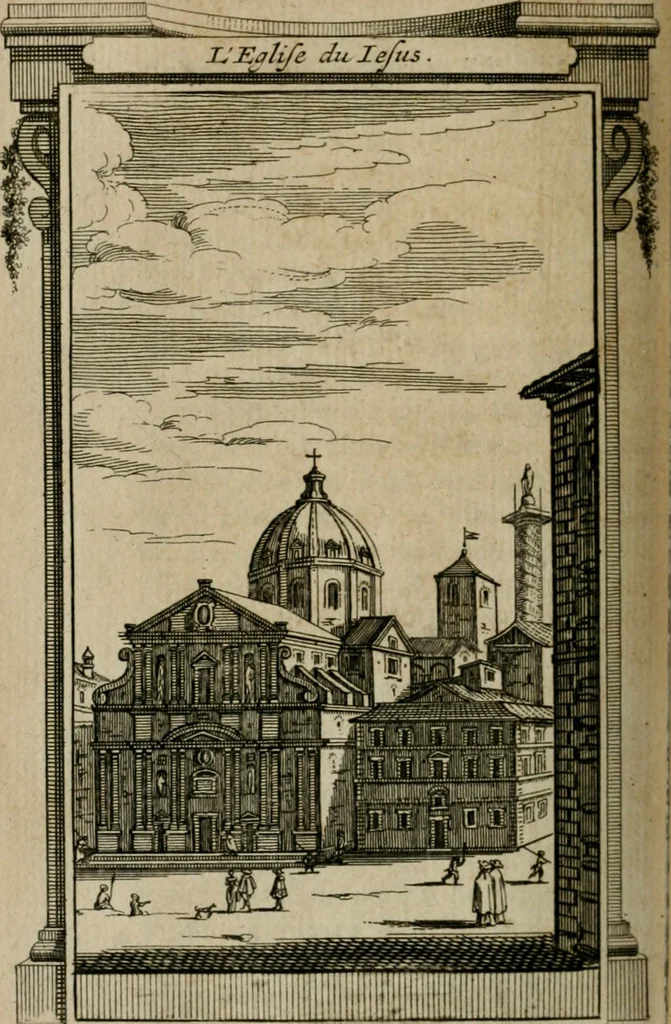 An illustration from Rome moderne : premiére ville de l'Europe : avec toutes ses magnificences et ses delices : nouvellement & très-exactement décrite ... : ce qui est suivi d'une description très-exacte du gouvernement & de l'Etat de Rome, aussi bien que des fonctions publiques du Pape & de tous ceux qui ont des emplois auprès de lui ... : le tout divisé en six tomes, 1713, leaf 295