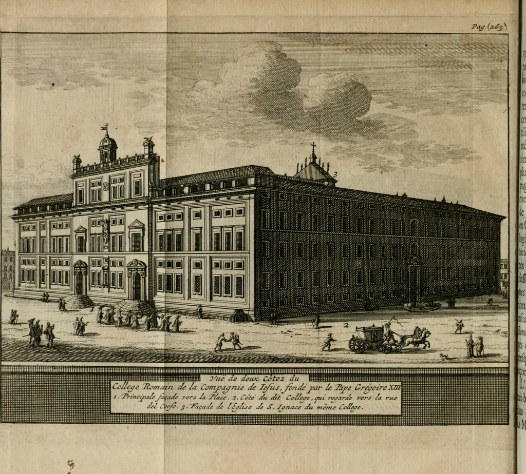 An illustration from Rome moderne : premiére ville de l'Europe : avec toutes ses magnificences et ses delices : nouvellement & très-exactement décrite ... : ce qui est suivi d'une description très-exacte du gouvernement & de l'Etat de Rome, aussi bien que des fonctions publiques du Pape & de tous ceux qui ont des emplois auprès de lui ... : le tout divisé en six tomes, 1713, leaf 325