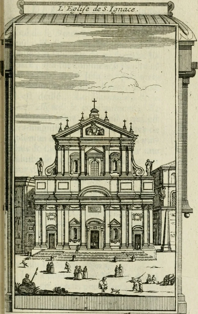 An illustration from Rome moderne : premiére ville de l'Europe : avec toutes ses magnificences et ses delices : nouvellement & très-exactement décrite ... : ce qui est suivi d'une description très-exacte du gouvernement & de l'Etat de Rome, aussi bien que des fonctions publiques du Pape & de tous ceux qui ont des emplois auprès de lui ... : le tout divisé en six tomes, 1713, leaf 328