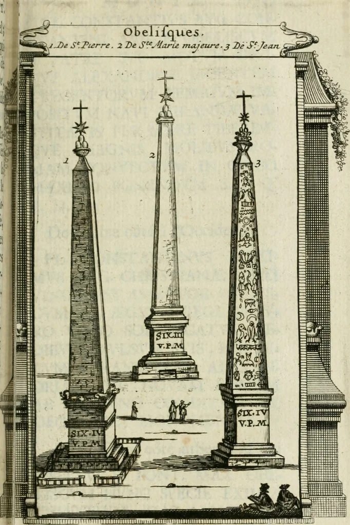 An illustration from Rome moderne : premiére ville de l'Europe : avec toutes ses magnificences et ses delices : nouvellement & très-exactement décrite ... : ce qui est suivi d'une description très-exacte du gouvernement & de l'Etat de Rome, aussi bien que des fonctions publiques du Pape & de tous ceux qui ont des emplois auprès de lui ... : le tout divisé en six tomes, 1713, leaf 232